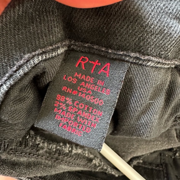 RTA Black Distressed Jeans - Picture 6 of 7